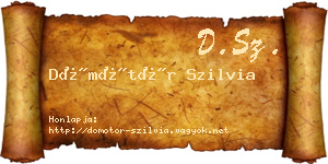 Dömötör Szilvia névjegykártya