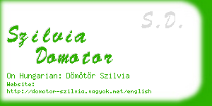 szilvia domotor business card